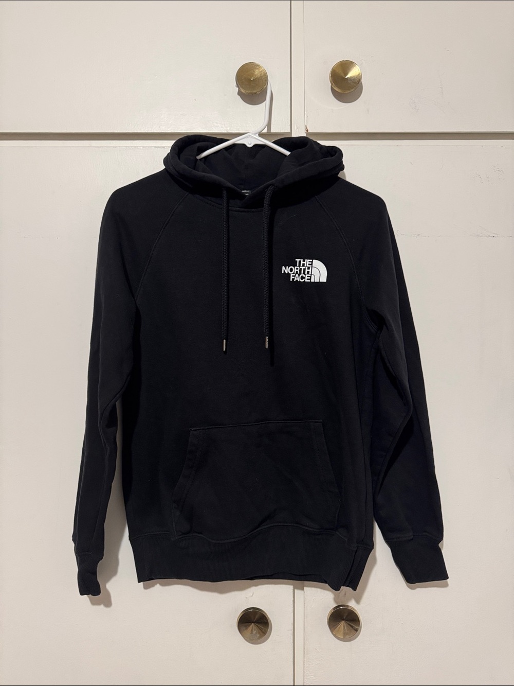 The North Face Black Pullover Hoodie with White Logo